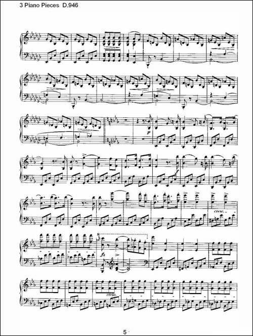 3 Piano Pieces D.946-钢琴三联奏D.946-钢琴谱