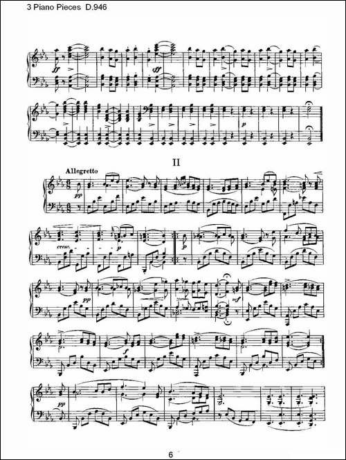 3 Piano Pieces D.946-钢琴三联奏D.946-钢琴谱