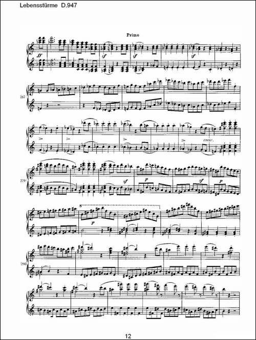 Lebensstürme D.947-钢琴谱
