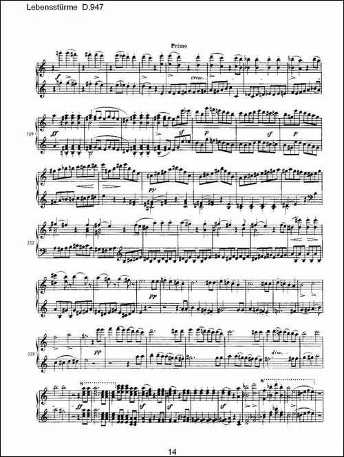 Lebensstürme D.947-钢琴谱