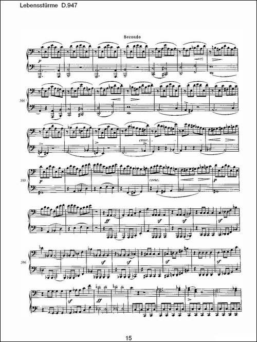 Lebensstürme D.947-钢琴谱