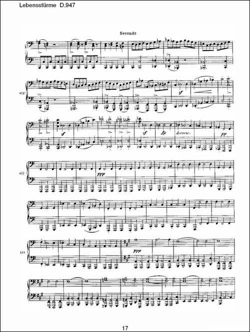 Lebensstürme D.947-钢琴谱