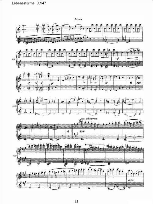 Lebensstürme D.947-钢琴谱