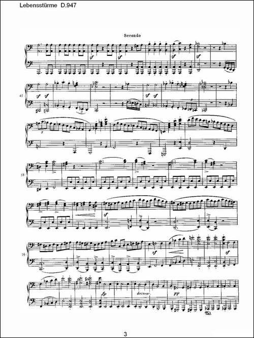 Lebensstürme D.947-钢琴谱