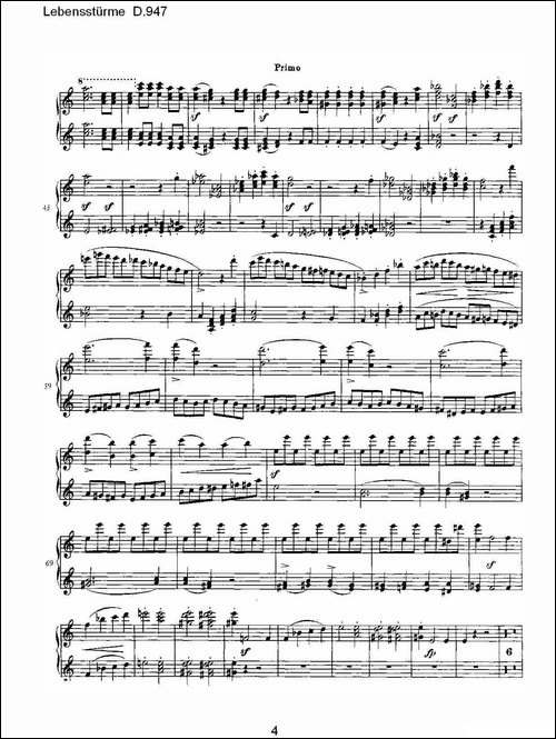 Lebensstürme D.947-钢琴谱