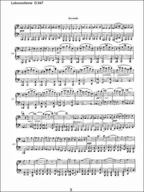 Lebensstürme D.947-钢琴谱