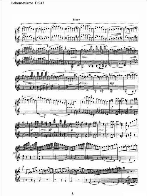 Lebensstürme D.947-钢琴谱