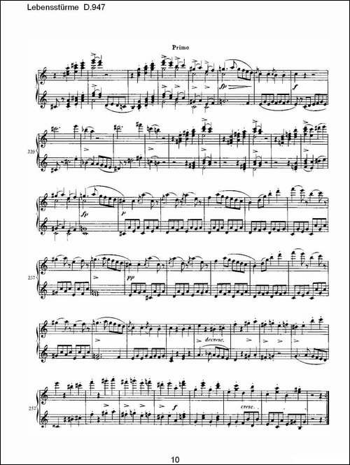 Lebensstürme D.947-钢琴谱