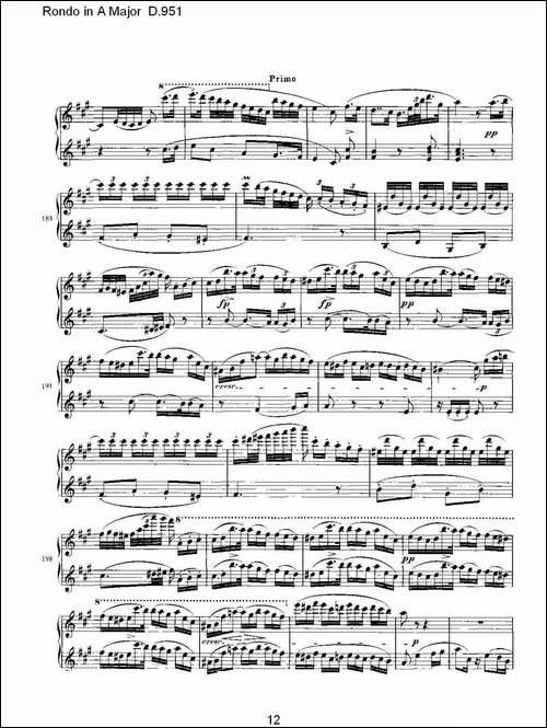 Rondo in A Major D.951-Ａ大调回旋曲D.951-钢琴谱