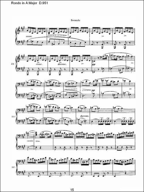 Rondo in A Major D.951-Ａ大调回旋曲D.951-钢琴谱