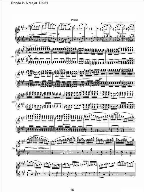 Rondo in A Major D.951-Ａ大调回旋曲D.951-钢琴谱