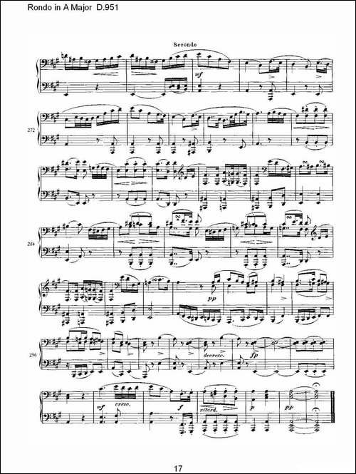 Rondo in A Major D.951-Ａ大调回旋曲D.951-钢琴谱