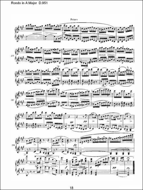 Rondo in A Major D.951-Ａ大调回旋曲D.951-钢琴谱