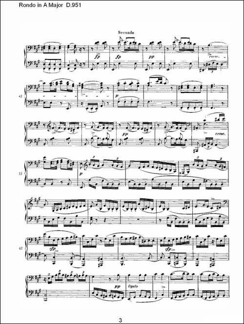 Rondo in A Major D.951-Ａ大调回旋曲D.951-钢琴谱