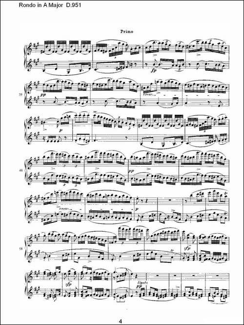 Rondo in A Major D.951-Ａ大调回旋曲D.951-钢琴谱
