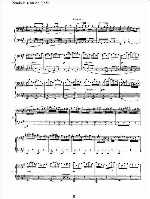 Rondo in A Major D.951-Ａ大调回旋曲D.951-钢琴谱