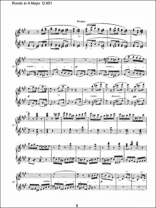 Rondo in A Major D.951-Ａ大调回旋曲D.951-钢琴谱