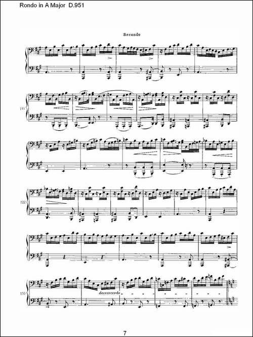 Rondo in A Major D.951-Ａ大调回旋曲D.951-钢琴谱