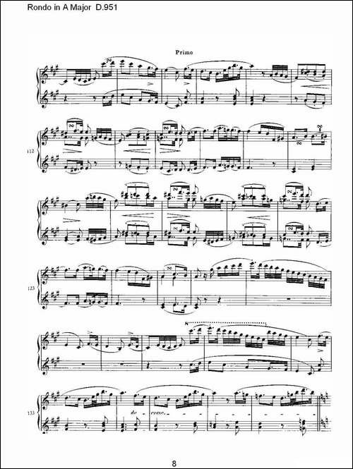 Rondo in A Major D.951-Ａ大调回旋曲D.951-钢琴谱