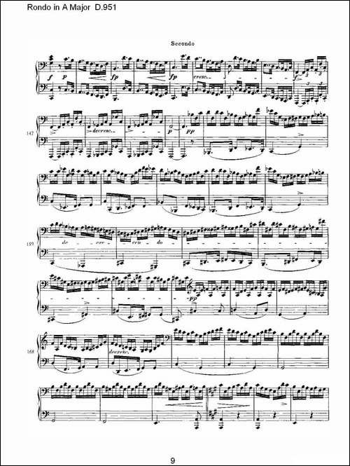 Rondo in A Major D.951-Ａ大调回旋曲D.951-钢琴谱