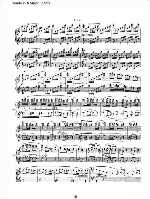 Rondo in A Major D.951-Ａ大调回旋曲D.951-钢琴谱