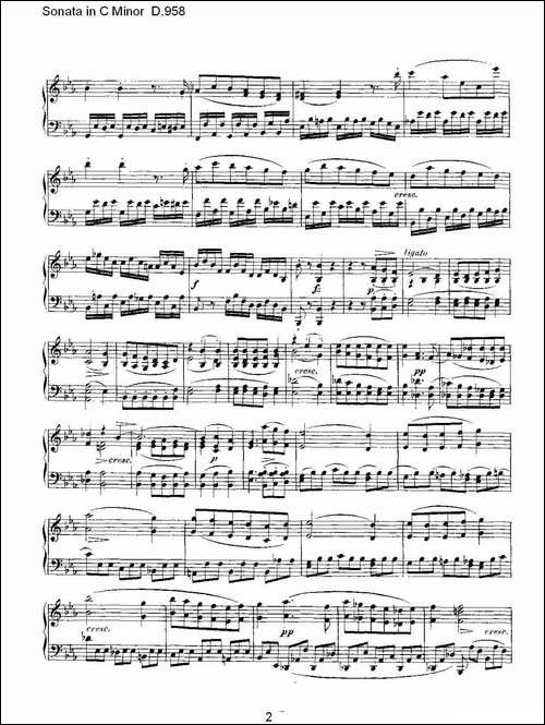 Sonata in C Minor D.958-C小调奏鸣曲 D.958-钢琴谱