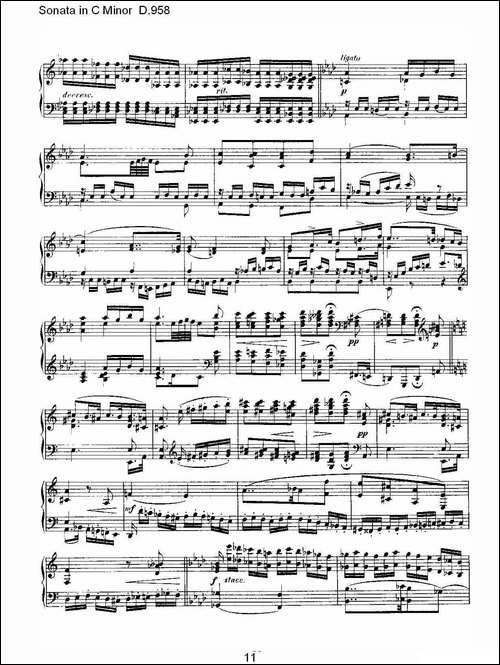 Sonata in C Minor D.958-C小调奏鸣曲 D.958-钢琴谱