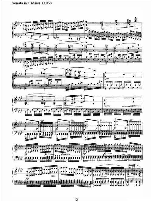Sonata in C Minor D.958-C小调奏鸣曲 D.958-钢琴谱