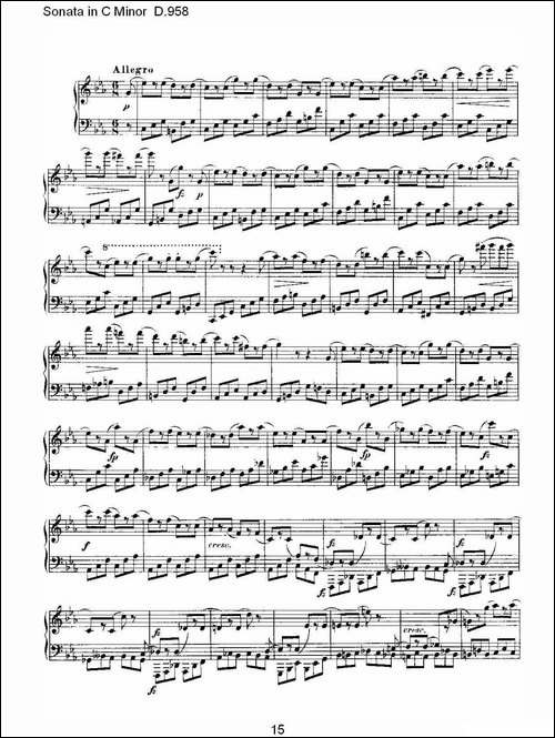 Sonata in C Minor D.958-C小调奏鸣曲 D.958-钢琴谱