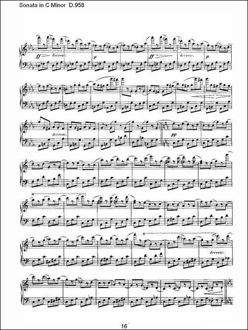 Sonata in C Minor D.958-C小调奏鸣曲 D.958-钢琴谱