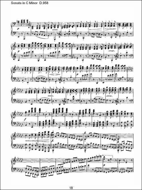 Sonata in C Minor D.958-C小调奏鸣曲 D.958-钢琴谱