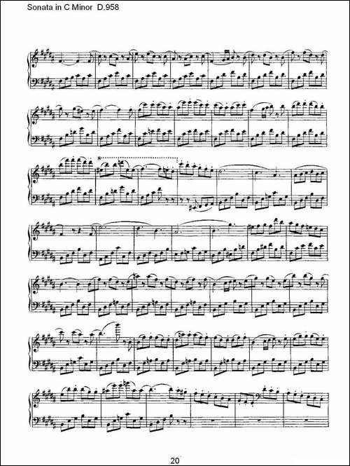 Sonata in C Minor D.958-C小调奏鸣曲 D.958-钢琴谱