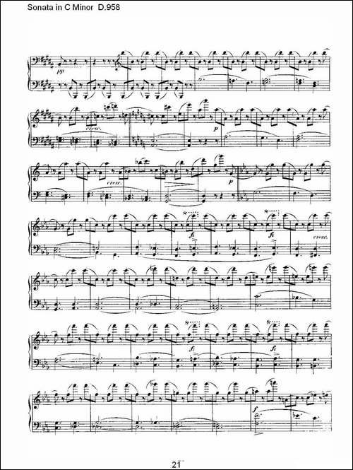 Sonata in C Minor D.958-C小调奏鸣曲 D.958-钢琴谱
