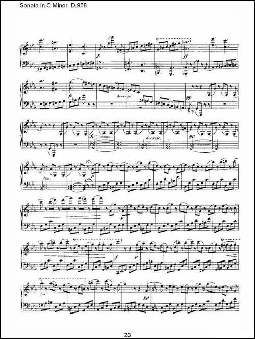 Sonata in C Minor D.958-C小调奏鸣曲 D.958-钢琴谱