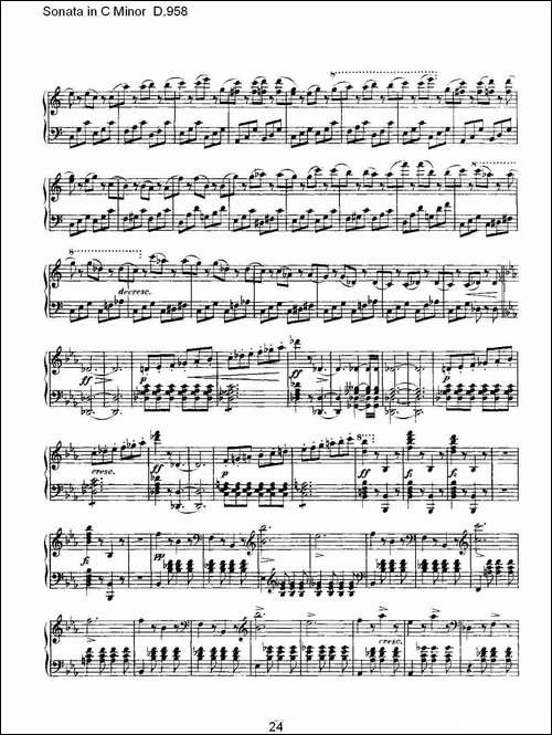 Sonata in C Minor D.958-C小调奏鸣曲 D.958-钢琴谱