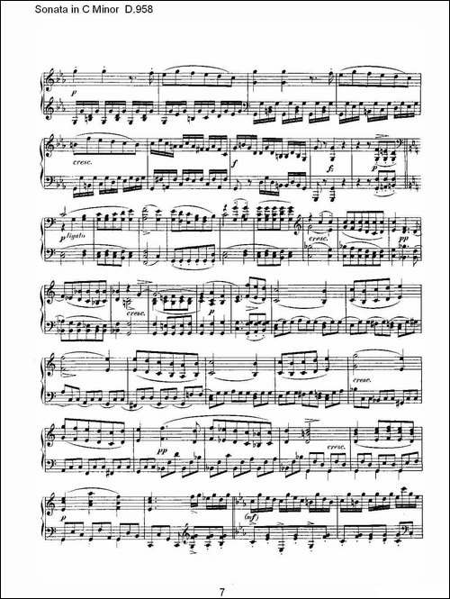 Sonata in C Minor D.958-C小调奏鸣曲 D.958-钢琴谱