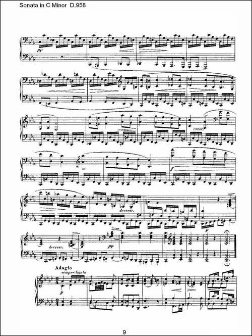 Sonata in C Minor D.958-C小调奏鸣曲 D.958-钢琴谱