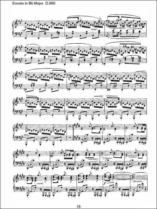 Sonata in Bb Major D.960-Bb大调奏鸣曲 D.960-钢琴谱