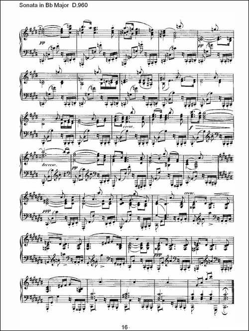 Sonata in Bb Major D.960-Bb大调奏鸣曲 D.960-钢琴谱