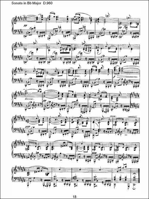 Sonata in Bb Major D.960-Bb大调奏鸣曲 D.960-钢琴谱