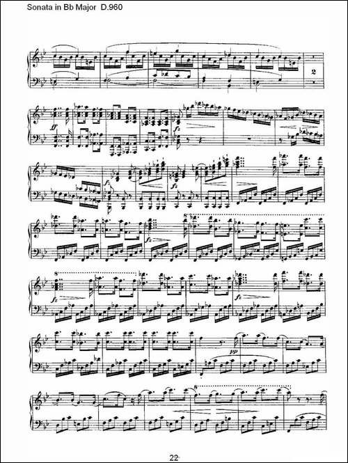 Sonata in Bb Major D.960-Bb大调奏鸣曲 D.960-钢琴谱