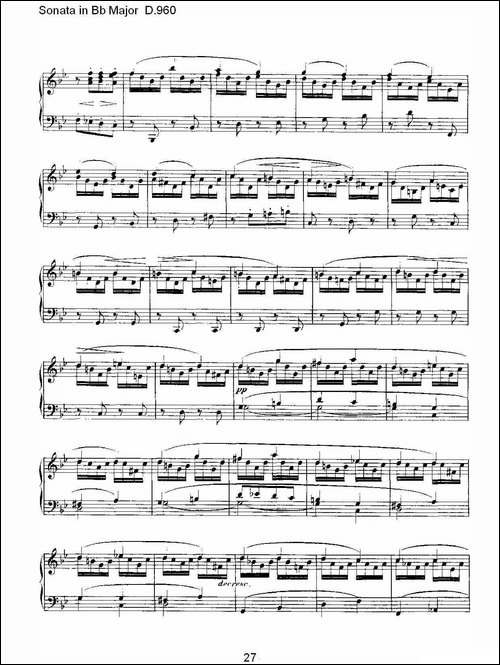 Sonata in Bb Major D.960-Bb大调奏鸣曲 D.960-钢琴谱