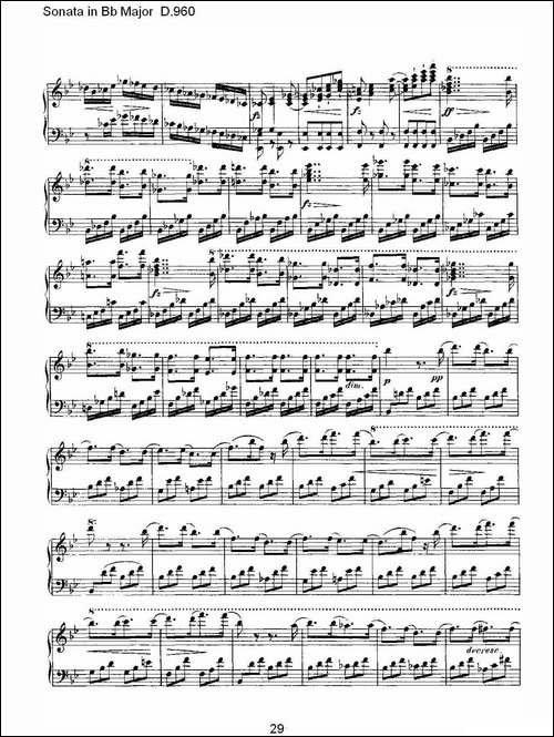 Sonata in Bb Major D.960-Bb大调奏鸣曲 D.960-钢琴谱