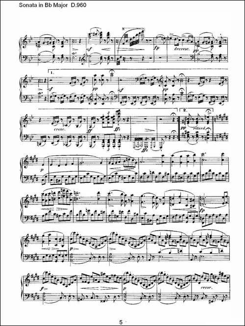 Sonata in Bb Major D.960-Bb大调奏鸣曲 D.960-钢琴谱
