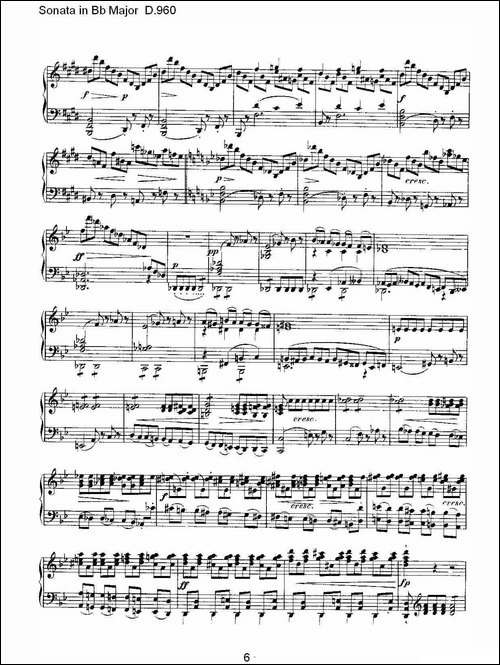 Sonata in Bb Major D.960-Bb大调奏鸣曲 D.960-钢琴谱