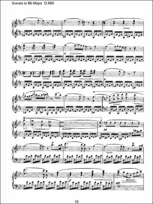 Sonata in Bb Major D.960-Bb大调奏鸣曲 D.960-钢琴谱