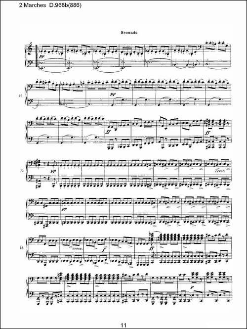 原始主题序曲与变奏曲 D.968a-603-钢琴谱