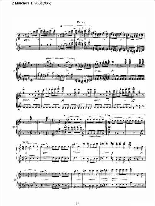 原始主题序曲与变奏曲 D.968a-603-钢琴谱