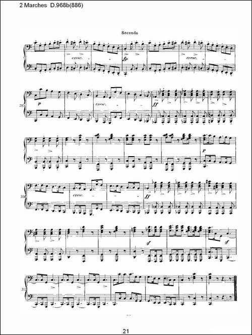 原始主题序曲与变奏曲 D.968a-603-钢琴谱