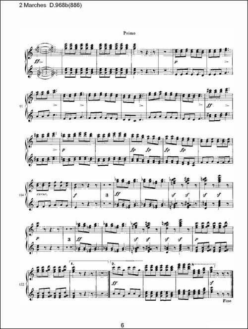 原始主题序曲与变奏曲 D.968a-603-钢琴谱